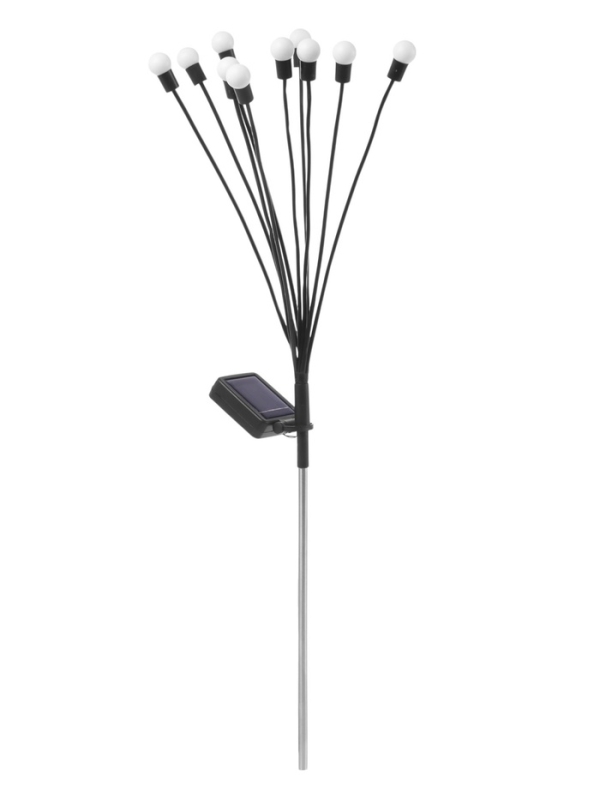 Светильник на солнечной батарее "Шарики", 68 см, 10 LED, 300 m/ah, Т/БЕЛЫЙ