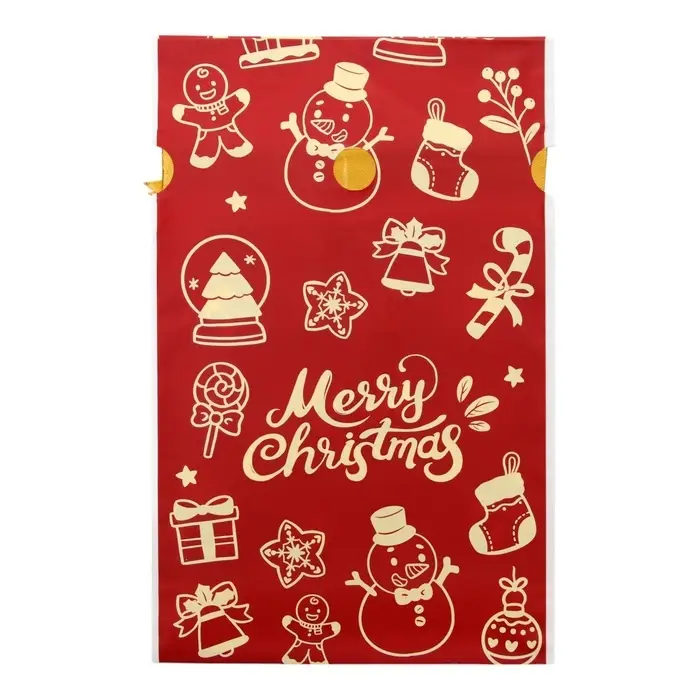 Пакет полиэтиленовый подарочный, с завязками &laquo;Новогодние мелочи&raquo;, 15&times;23 см