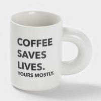 Кружка Доляна "Coffee tike" 12,5х8х10,8 см, цвет белый