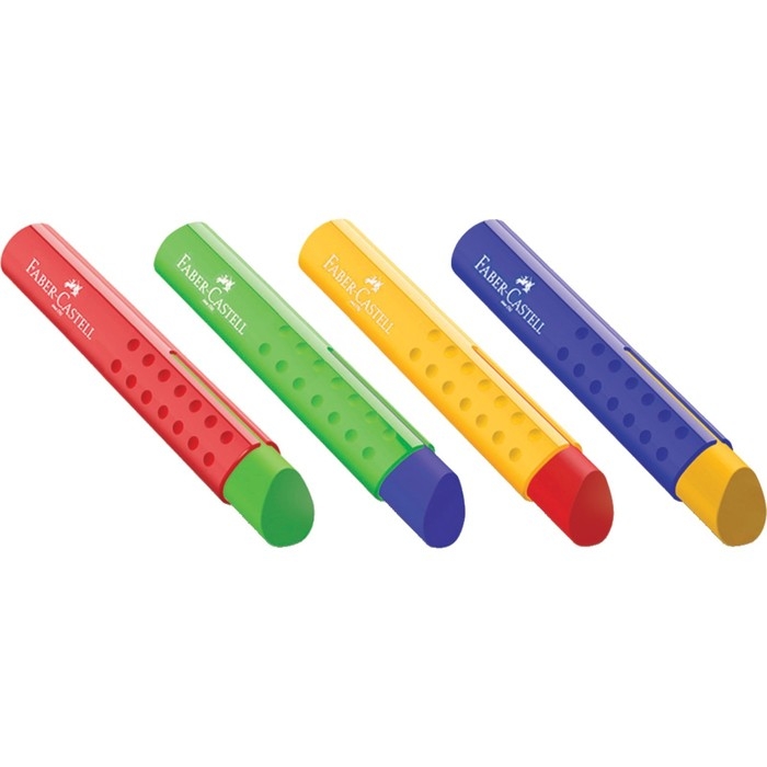 Ластик Faber-Castell Tri, треугольный, 83 х 12,6 х 12,3 мм, пластиковый футляр, ассорти Ластик Faber-Castell Tri, треугольный, 83 х 12,6 х 12,3 мм, пластиковый футляр, ассорти