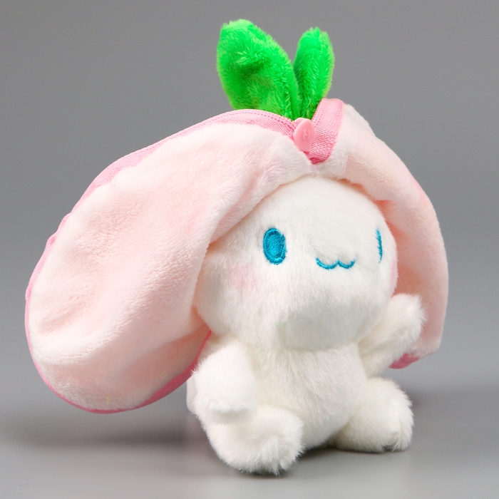 Мягкая игрушка &laquo;Зайка-клубника&raquo; на брелоке, 11 см