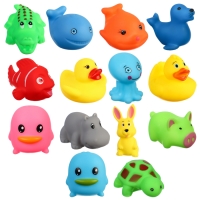 Набор резиновых игрушек для ванны &laquo;Малыши&raquo;, с пищалкой, 14 шт, Крошка Я