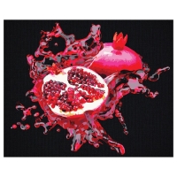 Картина по номерам &laquo;Сочный гранат&raquo;, 40 &times; 50 см, на черном холсте