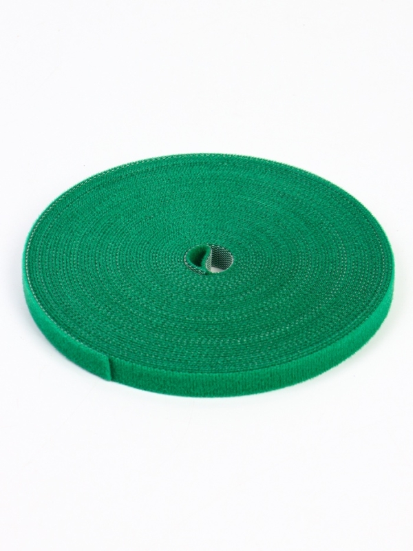 Лента - липучка для подвязки растений, ширина 1 см, длина 10 м, зелёная