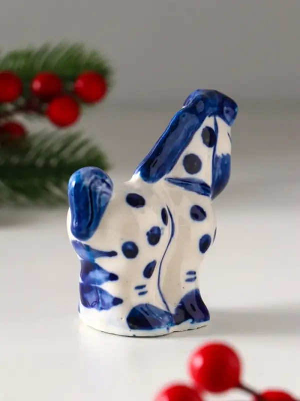Сувенир "Конь в яблоках",9х5 см, гжель