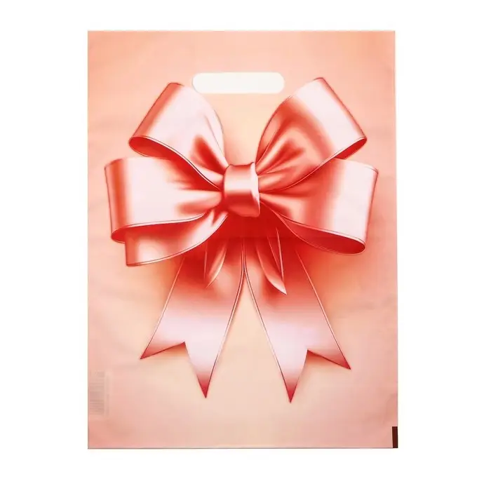 Пакет, полиэтиленовый с вырубной ручкой, &laquo;Пышный бант&raquo;, 30&times;40 см, 50 мкм