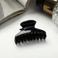 Крабик для волос &laquo;Маленькая классика&raquo;, овал, 4 см, чёрный