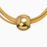 Набор 2 пред-та: колье, браслет "Бусина на нитях", цвет золото
