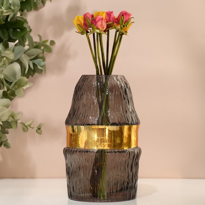 Ваза для цветов &laquo;Фьюжн&raquo; из прозрачного стекла 23,5&times;15,5&times;15,5 см