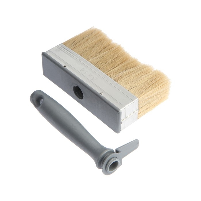 Кисть-макловица ТУНДРА, натуральная щетина, пластиковая рукоятка, 50х140 мм