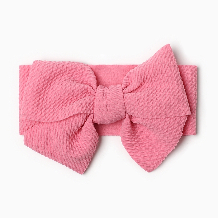 Повязка на голову Крошка Я &laquo;Бантик&raquo;, цв. розовый, р-р 46-48