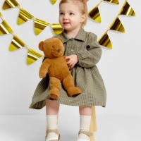 Платье Крошка Я "Клетка", рост 80-86, зеленый Платье Крошка Я "Клетка", рост 80-86, зеленый