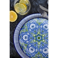 Тарелка керамическая Доляна &laquo;Мерцание&raquo;, d=21,7 см, цвет синий