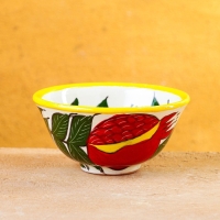 Пиала чайная Риштанская керамика "Гранат" большая, жёлтая, 11 см