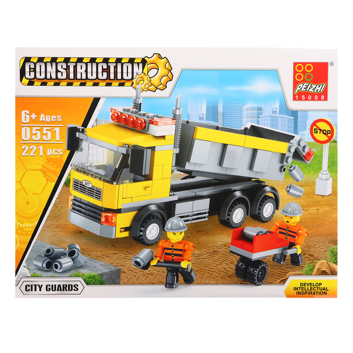 Конструктор Строители &laquo;Самосвал&raquo;, 221 деталь