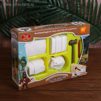 Набор археолога &laquo;Сокровища пиратов&raquo;, серия: 4 брикета, молоток, долото