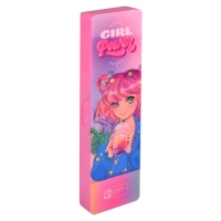 Пенал-футляр пластиковый 55 х 200 х 25 мм, Феникс "Розовая девочка", для девочки, розовый Пенал-футляр пластиковый 55 х 200 х 25 мм, Феникс "Розовая девочка", для девочки, розовый