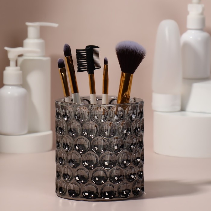 Подставка для хранения косметических принадлежностей &laquo;Vivien&raquo;, 10 &times; 9,5 см, цвет чёрный