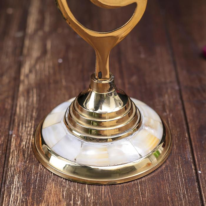 Подсвечник на 1 свечу, изгиб, 21 см, с перламутром