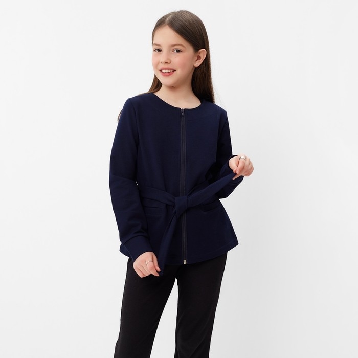 Школьный кардиган для девочки, цвет синий, рост 116 см Школьный кардиган для девочки, цвет синий, рост 116 см