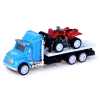 Грузовик инерционный «Эвакуатор» с квадроциклом, МИКС Грузовик инерционный «Эвакуатор» с квадроциклом, МИКС