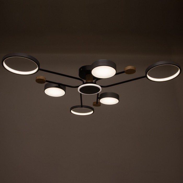 Люстра с ПДУ 2298/7GN LED 156Вт 3000-6000К серый 105х99х15 см BayerLux