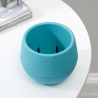 Горшок для цветов с поддоном &laquo;Япония&raquo;, 125 мл, d=8 см, h=6,5 см, цвет бирюзовый