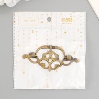 Ручка для шкатулки металл "Узорная" под медь 3,8х9,5 см Ручка для шкатулки металл "Узорная" под медь 3,8х9,5 см