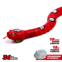 Змея радиоуправляемая &laquo;Джунгли&raquo;, работает от аккумулятора, цвет красный