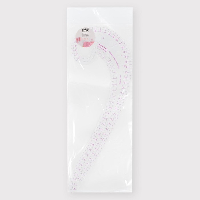 Лекало портновское метрическое &laquo;Улитка&raquo;, 30 &times; 10,5 см, толщина 0,5 мм, цвет прозрачный