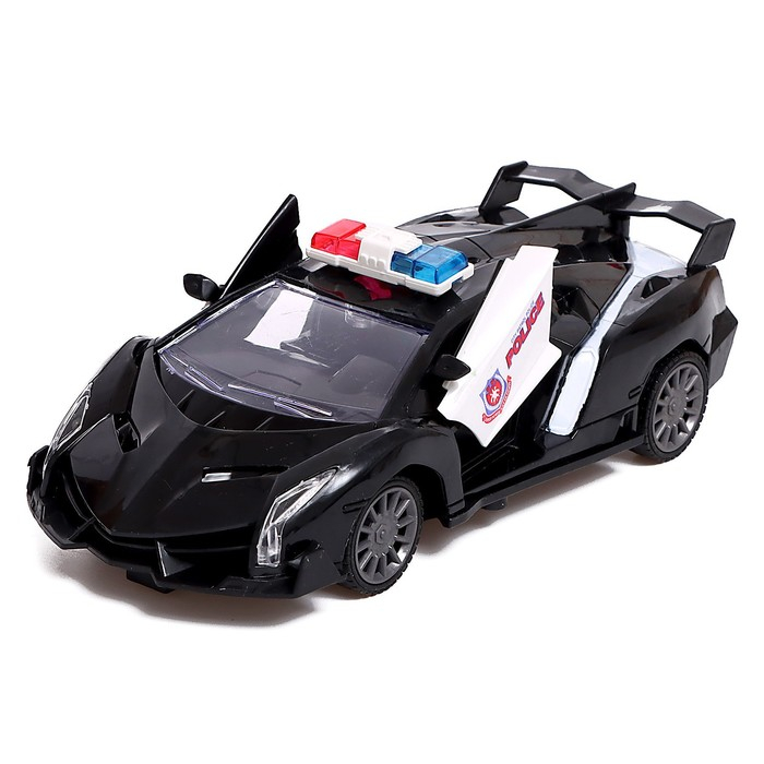 Машина радиоуправляемая &laquo;Полиция&raquo;, свет, открываются двери, работает от батареек