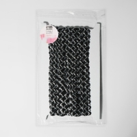 Тесьма декоративная, 10 мм, 10 ± 1 м, цвет чёрный/серебряный Тесьма декоративная, 10 мм, 10 ± 1 м, цвет чёрный/серебряный