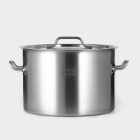 Кастрюля из нержавеющей стали Hanna Kn&ouml;vell, 25 л, d=36 см, h=24 см, толщина 0,8мм, дно ТРС, толщина дна 4,4 мм, 201 сталь, металлическая крышка, индукция