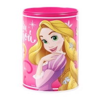 Копилка металлическая, 7,5 см х 7,5 см х 10,3 см "Живи мечтой", Принцессы