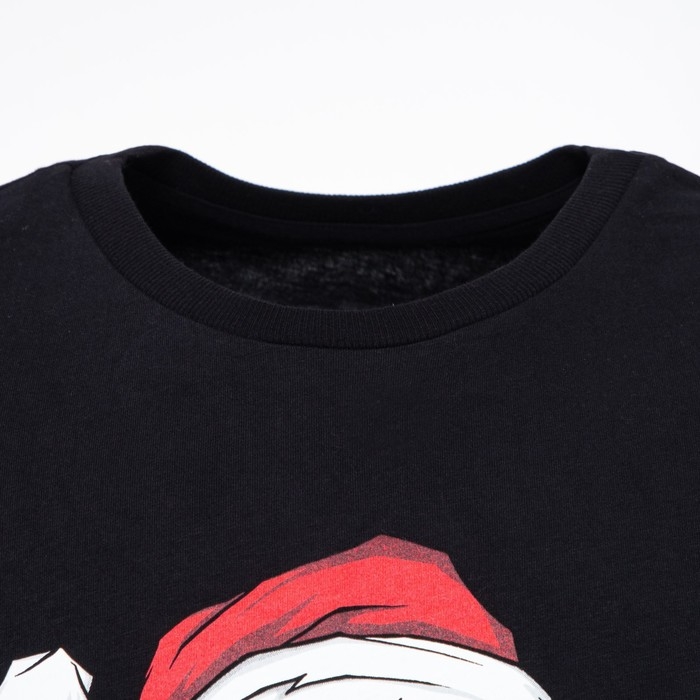 Футболка мужская новогодняя , цвет чёрный, размер 52 Футболка мужская новогодняя , цвет чёрный, размер 52