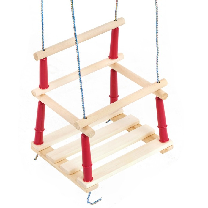 Качели подвесные, деревянные, сиденье 33&times;22см, МИКС