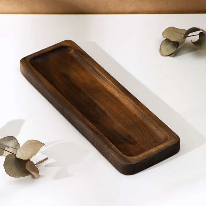 Лоток для подачи столовых приборов Adelica, 23×8×1,8 см, окрашен в тёмный цвет, берёза Лоток для подачи столовых приборов Adelica, 23×8×1,8 см, окрашен в тёмный цвет, берёза