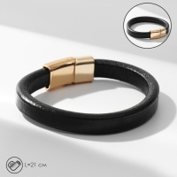 Браслет кожа &laquo;Миллениум&raquo; классика, цвет чёрный