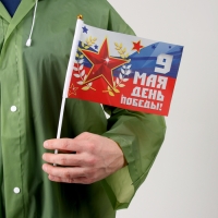 Карнавальный набор «День победы!», р. 42–54, дождевик, флажок Карнавальный набор «День победы!», р. 42–54, дождевик, флажок