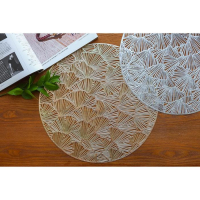 Салфетки сервировочные на стол Доляна &laquo;Веер&raquo;, d=38 см, 4 шт, цвет золотой