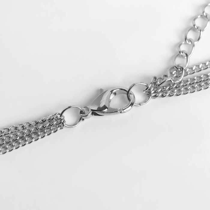 Набор 2 предмета: серьги, бусы &laquo;Унисон&raquo; накрученность, цвет чёрный в серебре, 60 см