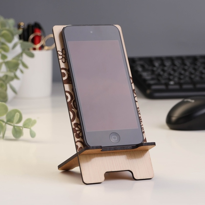 Подставка под телефон &laquo;Цветы и бабочки&raquo;, 7&times;8&times;15 см