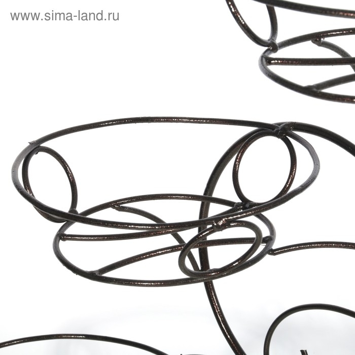 Подставка для цветов &laquo;Павлин&raquo;, d=16 см, цвет чёрный