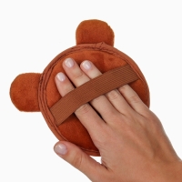 Мочалка детская &laquo;Мишка&raquo; 11х10 см, Крошка Я