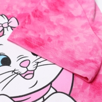 Футболка для девочки "Marie", Коты аристократы, &laquo;Тай-дай&raquo;, рост 98-104 см, цвет розовый