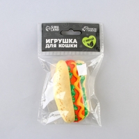 Игрушка для кошек с мятой &laquo;Хот-дог&raquo; из текстиля, 9х5,3 см
