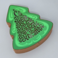 Коробка подарочная &laquo;Ёлочка&raquo;, 23.3 х 19.5 х 5 см, Новый год