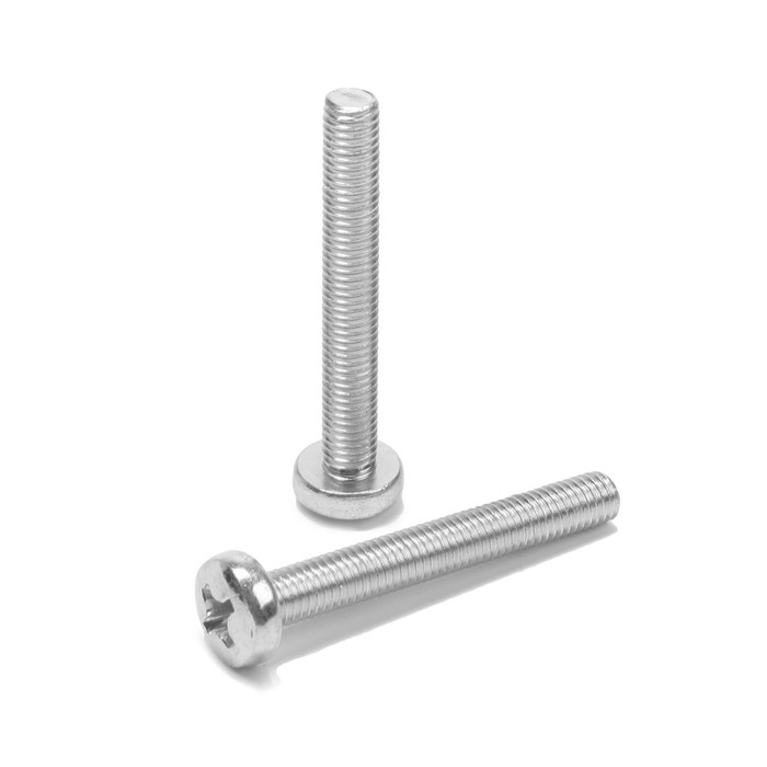 Винт ЛОМ, оцинкованный, DIN 7985, класс прочности 4.8, М8х60 мм, 100 шт