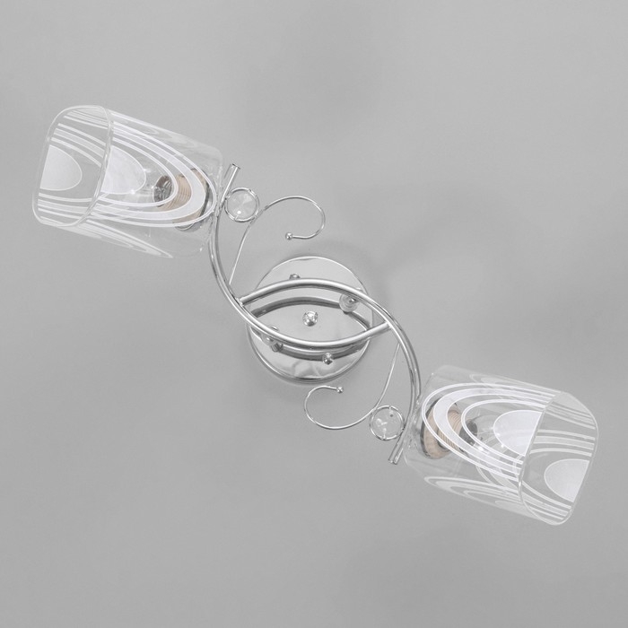 Люстра потолочная Люстра потолочная "Мари" 2х40Вт Е27 Цвет: Серебро