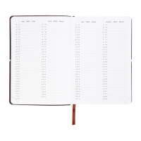 Ежедневник датированный 2025, A5 168 листов, deVENTE. Saltos, мягкая обложка кожзам, перфорация, ляссе, блок 70, коричневый